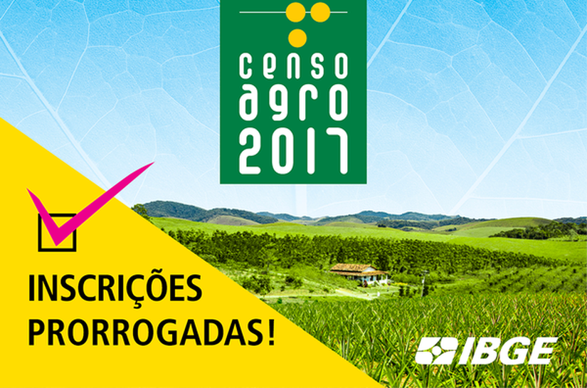 IBGE prorroga inscrições para processo seletivo do Censo Agro 2017