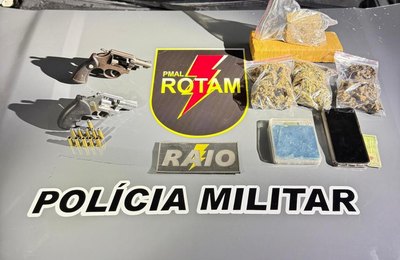 Rotam apreende armas e drogas durante ação no Barro Duro