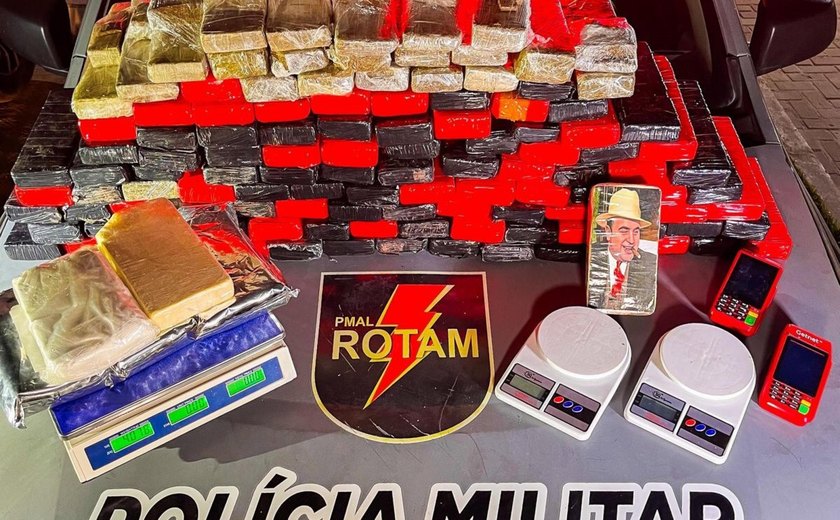 Polícia Militar apreende mais de 104 kg de drogas em Maceió e Rio Largo