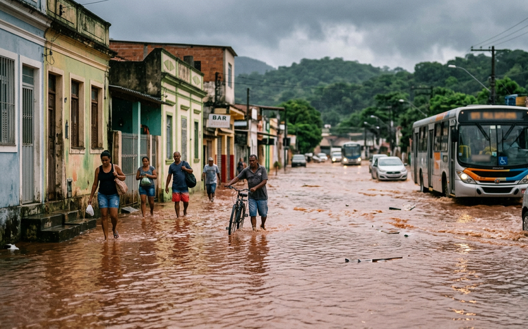 Chuva forte atinge Bangu e outras áreas da Zona Oeste do Rio; frente fria deve derrubar temperaturas nos próximos dias, confira
