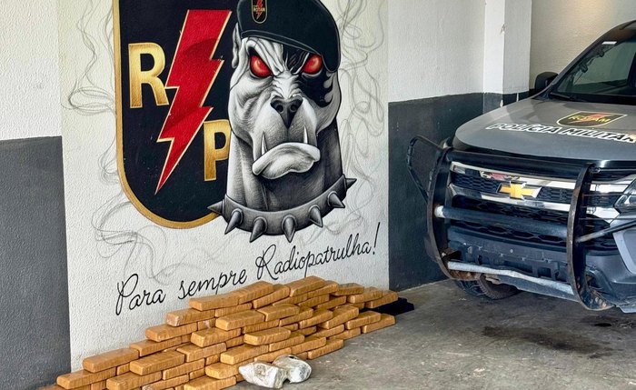 Entorpecente apreendido pela PM em grota de Maceió