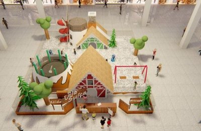 Inspirado na Suíça, Parque Shopping recebe vila temática com “neve” de bolinhas   