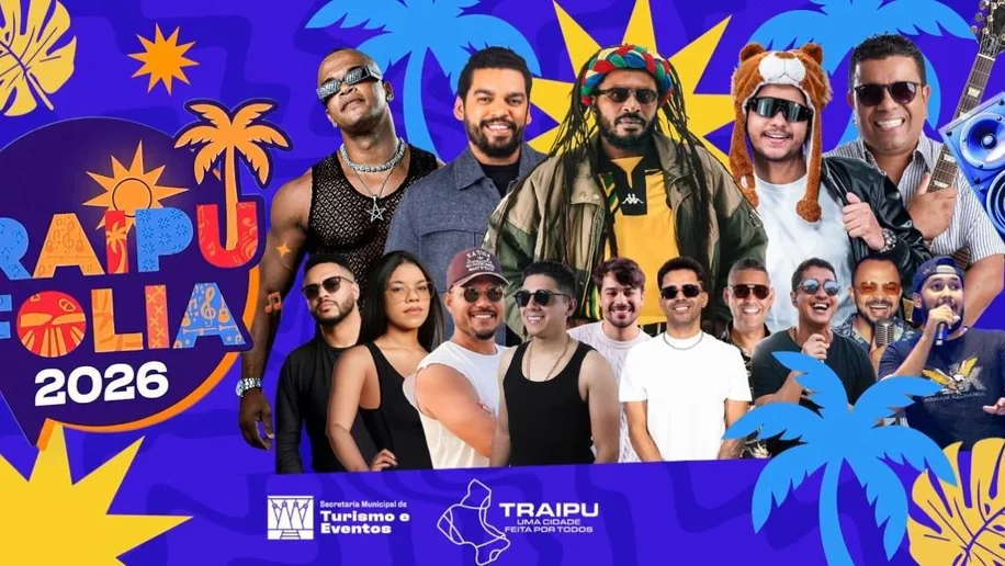 Prefeitura divulga atrações do Traipu Folia 2026