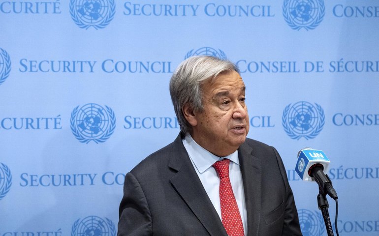 Conflito na Ucrânia corre risco de ficar descontrolado, alerta secretário-geral da ONU