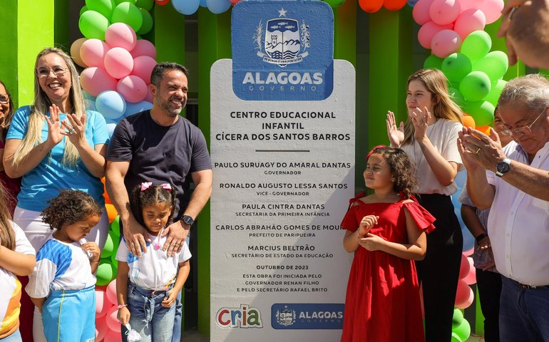 Paulo Dantas entrega Creche Cria e obras do Minha Cidade Linda em Paripueira