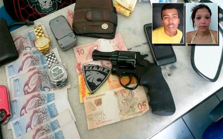 Preso casal acusado de roubar moto na Santa Amélia