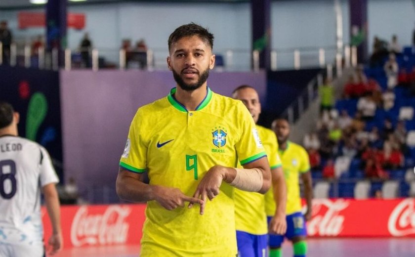 Brasil goleia Costa Rica e avança às quartas de final da Copa do Mundo de futsal