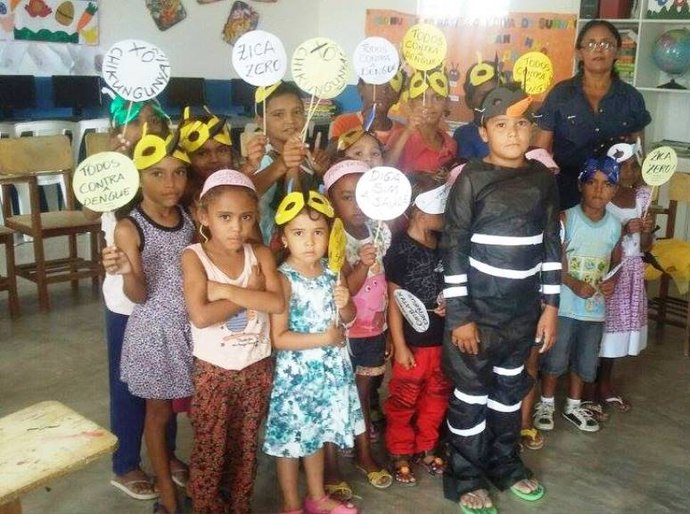 Comunidade escolar mobilizada contra o Aedes Aegypti em Senador Rui Palmeira