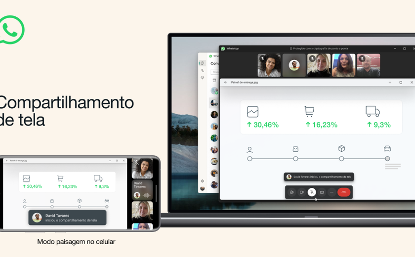 WhatsApp ganha compartilhamento de tela em chamadas de vídeo