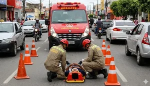 Acidente na manhã de Natal: mulher de 39 anos é atropelada em rua movimentada de Arapiraca