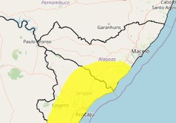 Novo alerta de chuvas é emitido pelo Inmet até este sábado em Alagoas