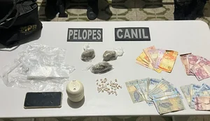 Suspeito foi preso portando mais de um tipo de drogas. Foto: Reprodução.