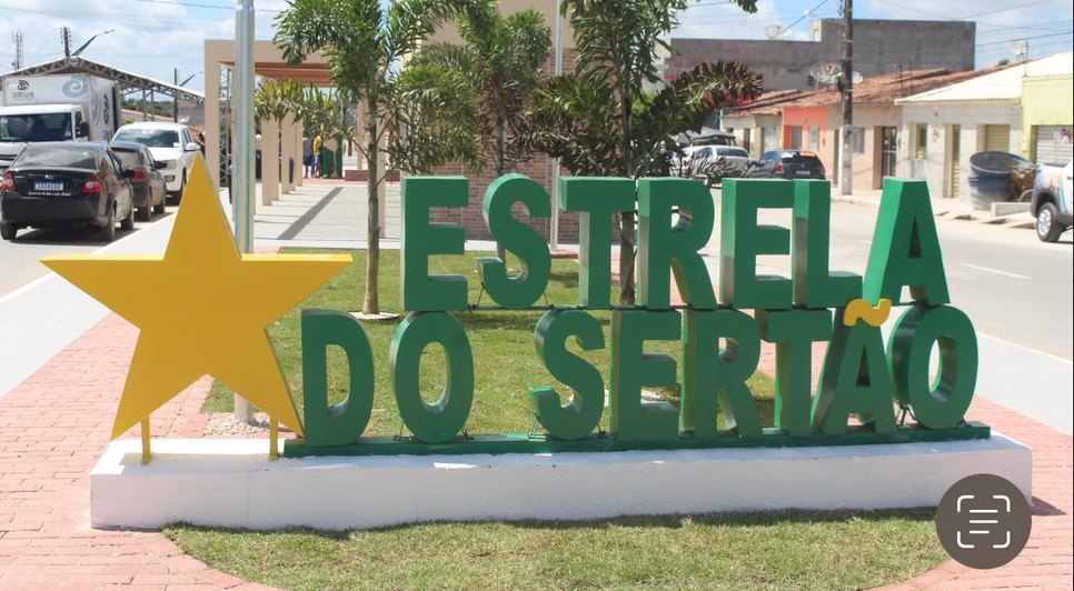 Totem da cidade de Palestina. Fonte: Internet