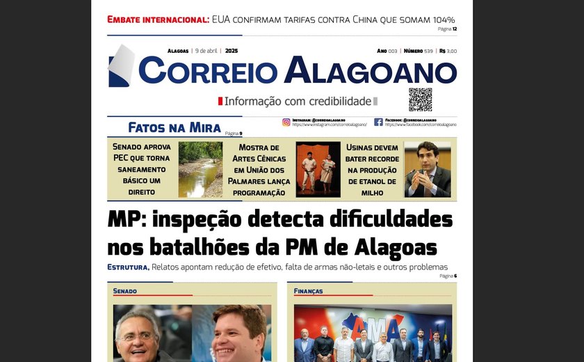 MP: inspeção detecta dificuldades nos batalhões da PM de Alagoas