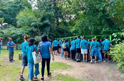 Cinturão Verde vira sala de aula para estudantes da Bahia