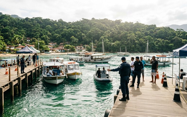 Taxa de turismo em Angra dos Reis: primeiro dia tem barcos impedidos de chegar à Vila do Abraão, na Ilha Grande