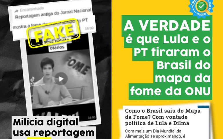 Milícia digital zomba da população pobre com fake news que associa fome a Lula