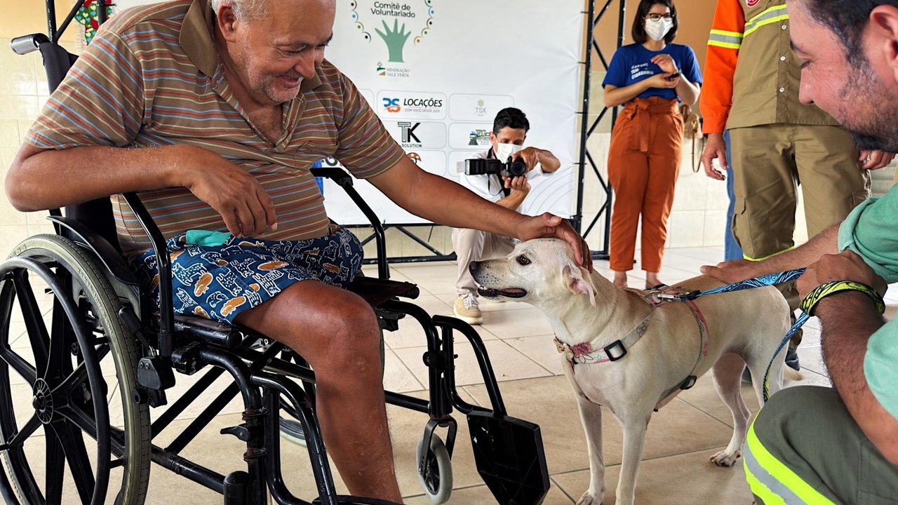 Idosos da Casa dos Velhinhos ganham dia especial em companhia de cães resgatados em Arapiraca