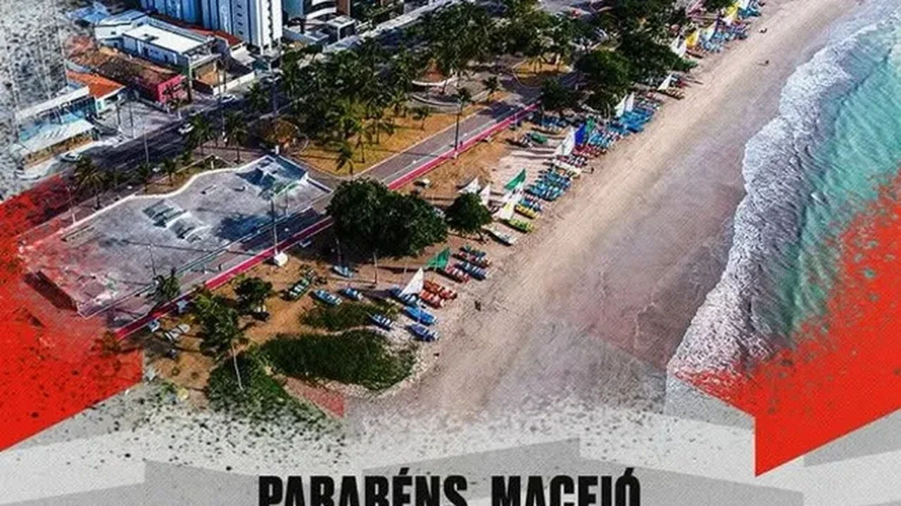 Flamengo homenageia Maceió pelos 209 anos e post repercute no Instagram