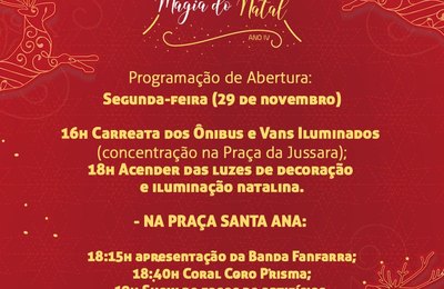 Prefeitura de Santana do Mundaú divulga programação da 5ª edição do projeto Vivendo a Magia do Natal 