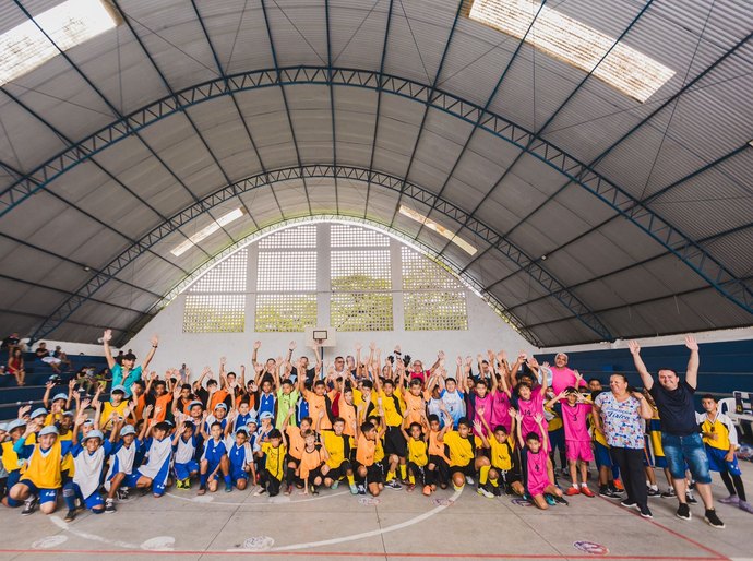 Estudantes da rede municipal participaram da segunda rodada de campeonato de futsal