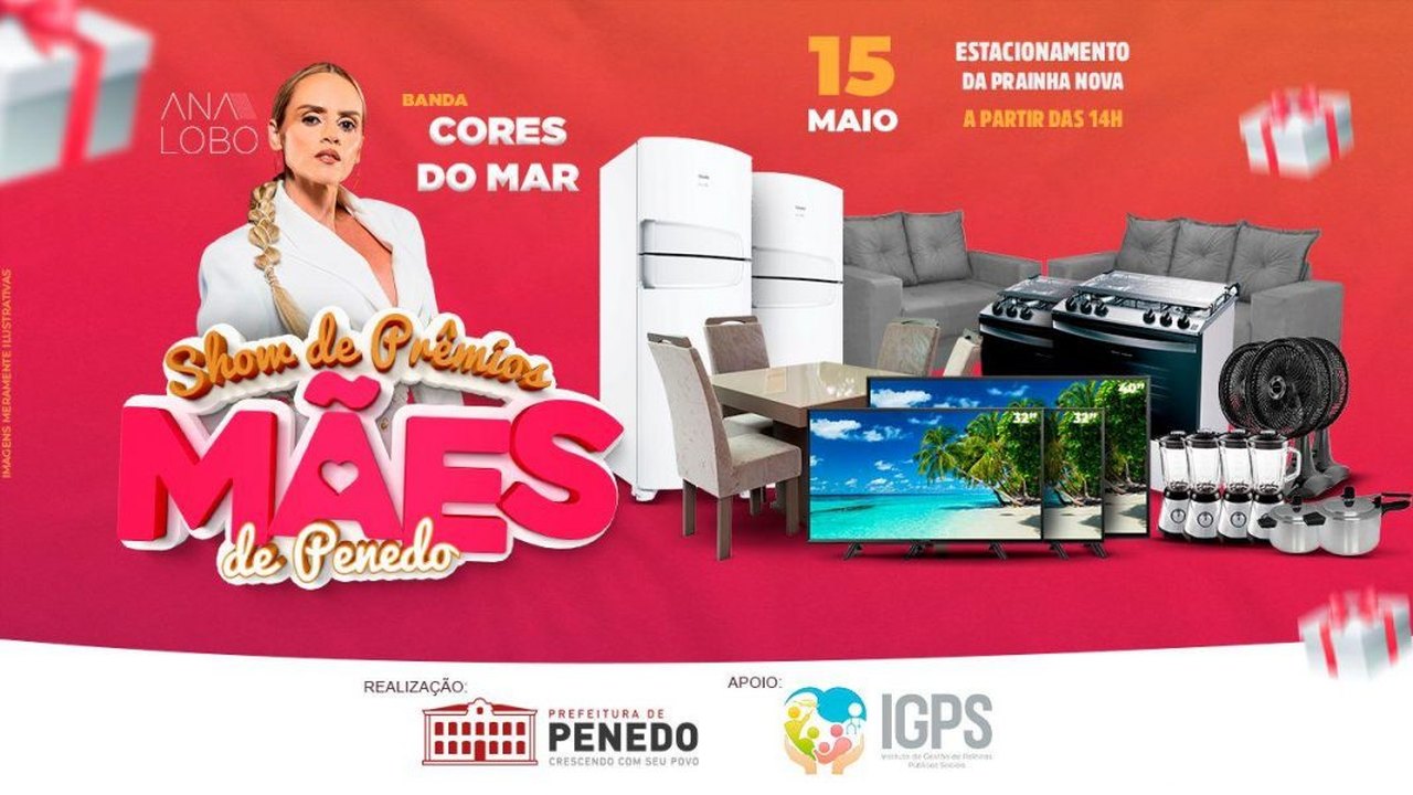 Prefeitura realizará “Show de Prêmios Mães de Penedo”