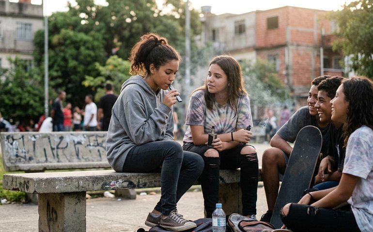 Uso de cigarro eletrônico (vape) entre adolescentes dispara no Brasil; meninas fumam mais