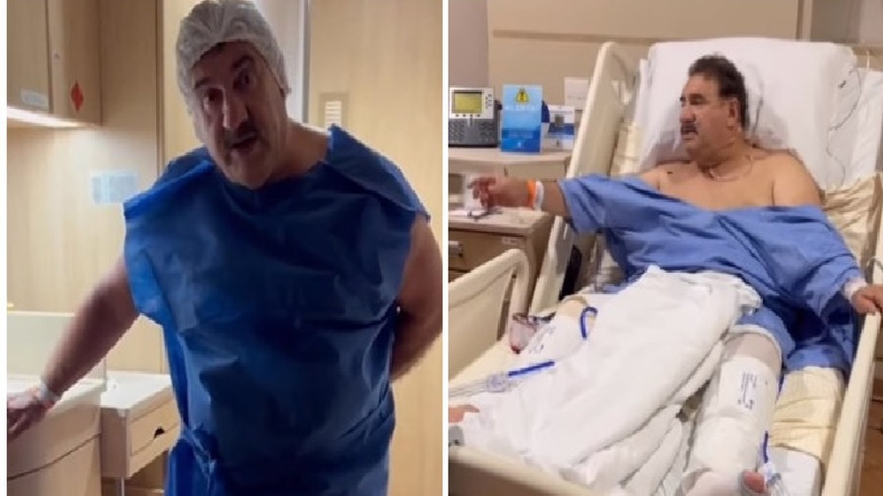 Ratinho faz cirurgia no joelho