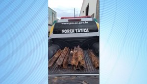 Polícia Militar chegou aos suspeitos após denúncia. / Foto: Imagem: Reprodução/TV Atalaia
