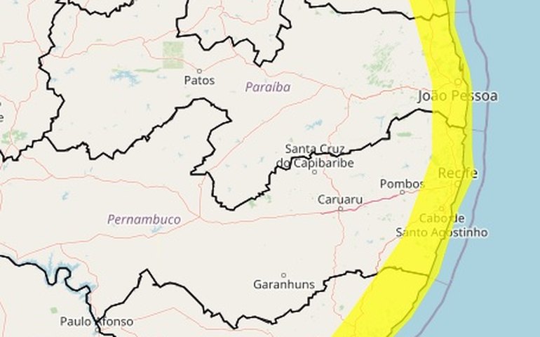 Previsão de chuvas intensas para mais de 40 cidades alagoanas até esta terça-feira