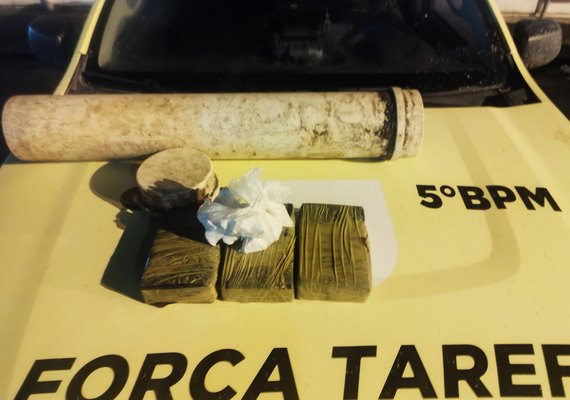 PM apreende mais de 3 kg de cocaína e prende homem apontado como chefe do tráfico