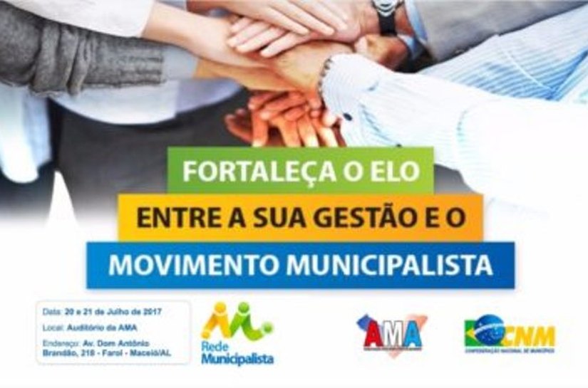 CNM e AMA promovem curso de Agente Municipalista dias 20 e 21 deste mês