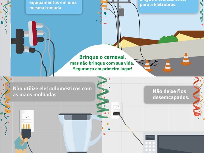Eletrobras alerta para uso seguro da energia elétrica no carnaval 2018