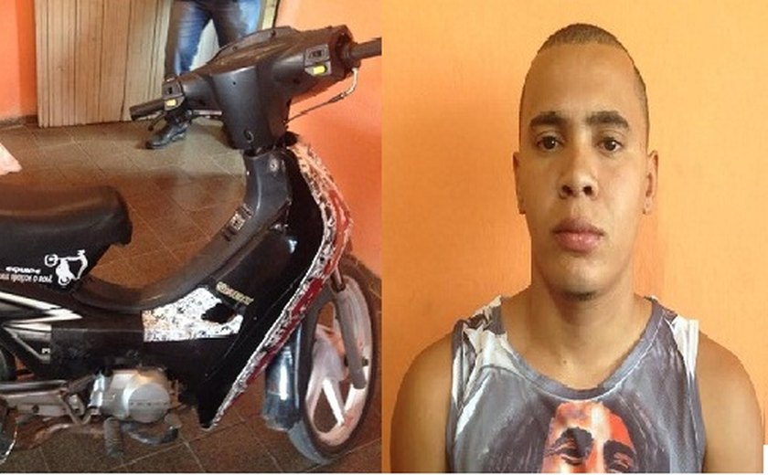 Homem que estava com moto roubada é preso no interior