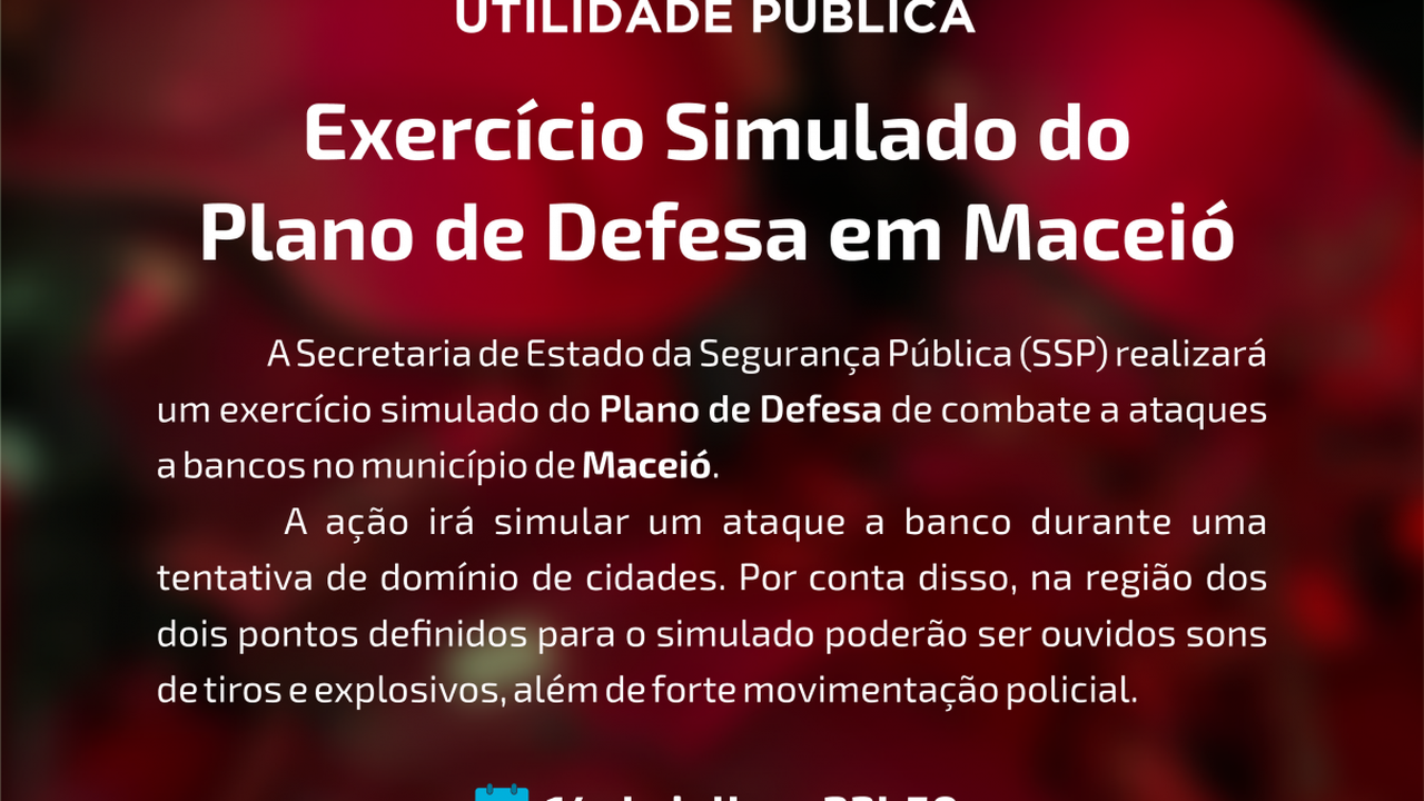 Simulado do Plano de Defesa em Maceió