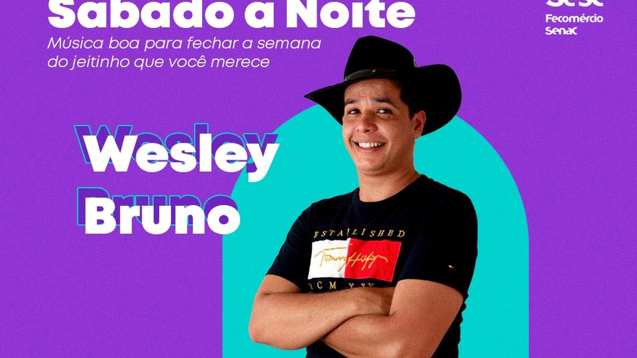 Cantor Wesley Bruno será a próxima atração do Sábado à Noite