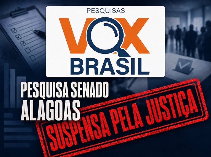 Sob suspeita de fraude, Justiça proíbe divulgação e manda retirar do ar pesquisa da Vox Brasil em Alagoas