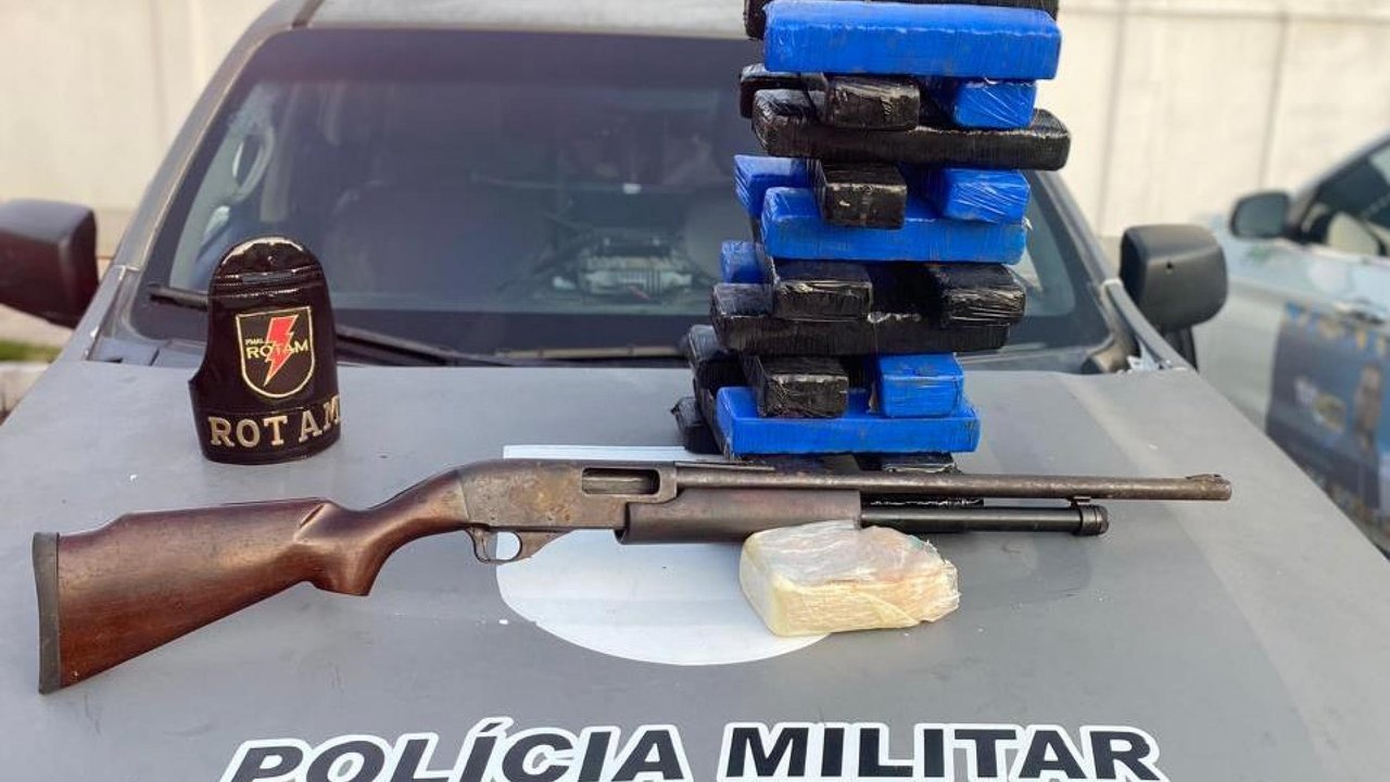 PM apreende mais de 16 kg de drogas e espingarda em Rio Largo