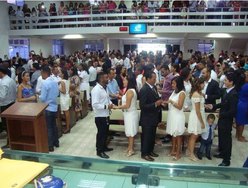 Fotos do Casamento Coletivo no templo-sede