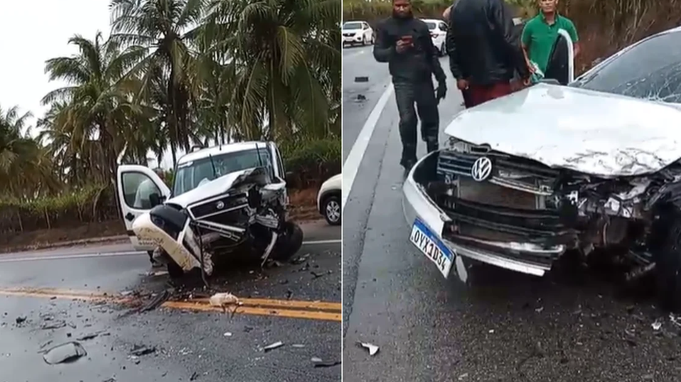 Colisão entre dois carros deixa uma pessoa ferida na AL-101 Sul