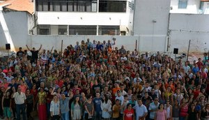 Membros visitando a construção do novo templo - Foto: Ascom Verbo da Vida