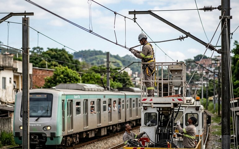 Trens do ramal Saracuruna operam com atraso após tiro atingir rede aérea em Parada de Lucas