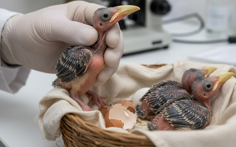 Médico-veterinário registra nascimento e primeiros dias de filhotes de tucanuçu