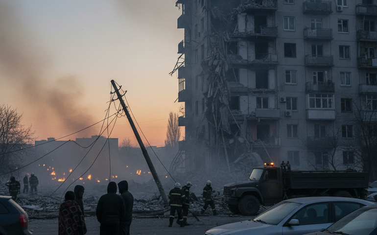 Ataque russo a Kiev fere 11 pessoas na véspera de reunião entre Ucrânia e EUA