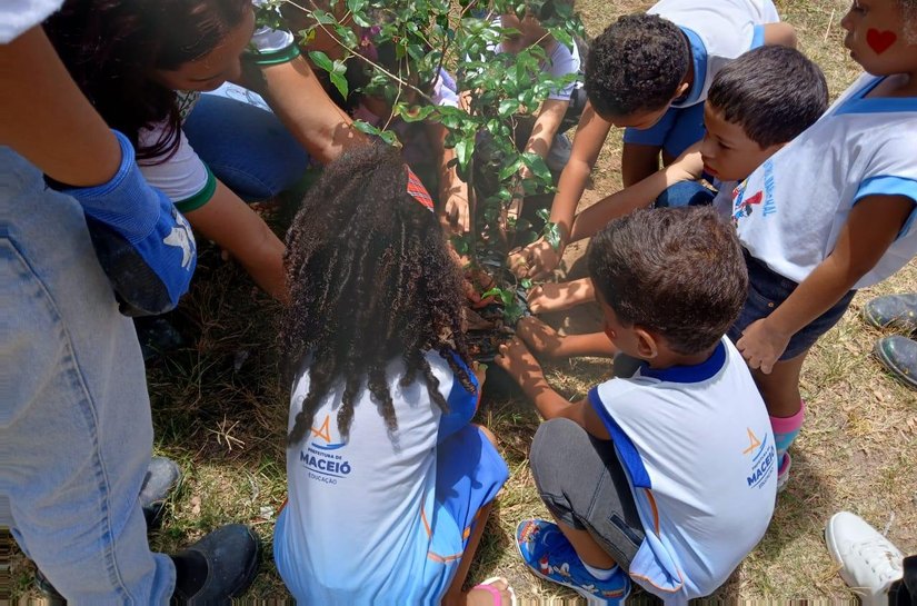 Alunos de CMEI na Pitanguinha são beneficiados por ações do Projeto Arborizar é Massa