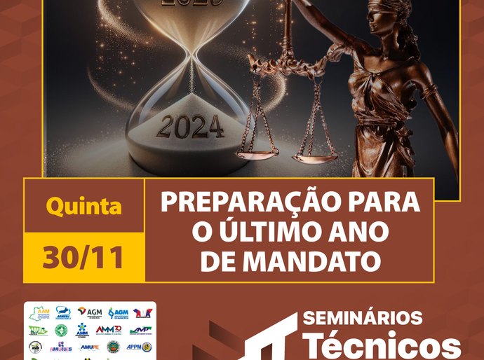 Preparação para o último ano de mandato será tema de Seminário; inscreva-se