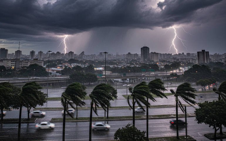 Defesa Civil de SP emite alerta de tempestades para os próximos dias