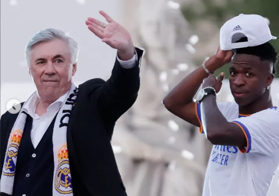 Vini Jr se despede de Ancelotti em carta aberta: 'Mudou a minha vida como pessoa e jogador'
