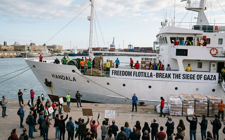 Flotilha da Liberdade Global parte de Barcelona em nova tentativa de furar bloqueio a Gaza