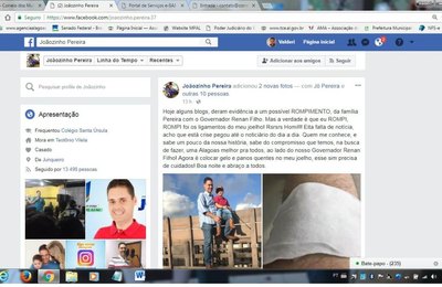 ‘Rompi o ligamento do joelho’, diz Joãozinho ao negar rompimento da família Pereira com Renan Filho